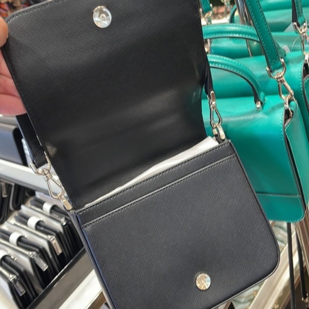 Kate Spade Staci Square Crossbody Saffiano Leather Black - Picture 10 of 16